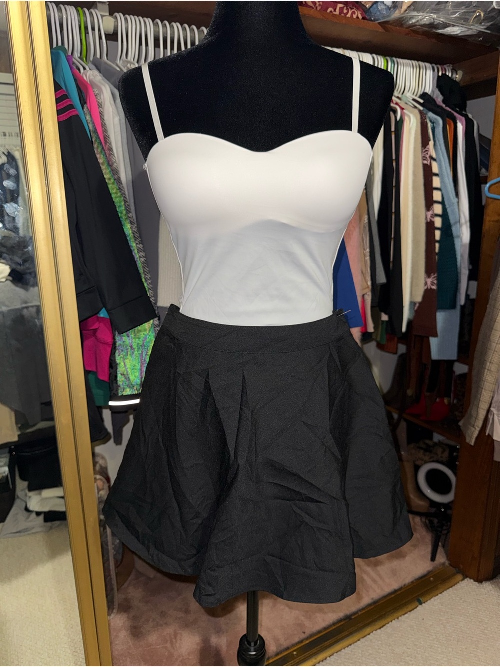Classic Black Flared Skirt - Women's Skirt